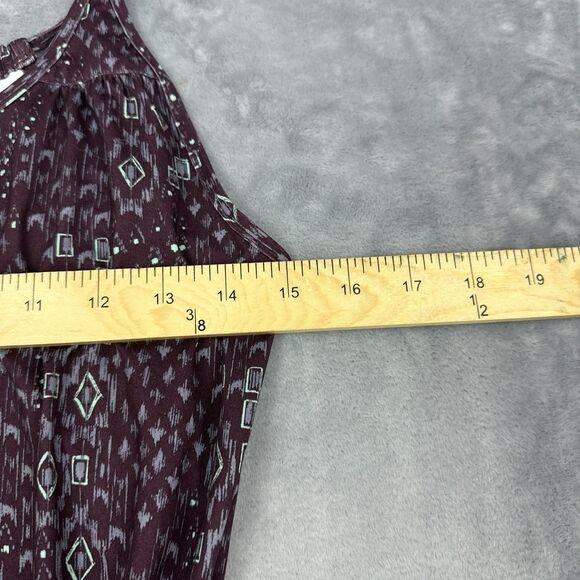 Woolrich Dress Womens Size XS Burgundy Tribal Print Sleeveless Cinch Waist - Picture 8 of 9